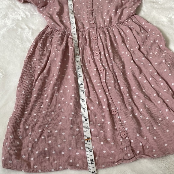 Pink Rose dusty pink polka dotted dress size Small - Picture 5 of 8